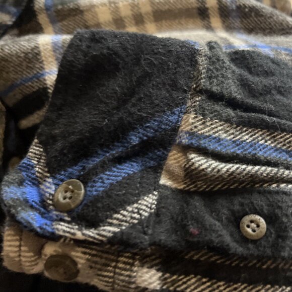 Dickies Men’s Shirt Multi-Color Plaid Flannel Long Sleeve Button Shacket Large - Picture 5 of 5